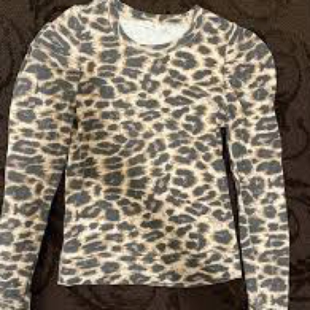 RD style Longe sleeve Cheetah Print shirt